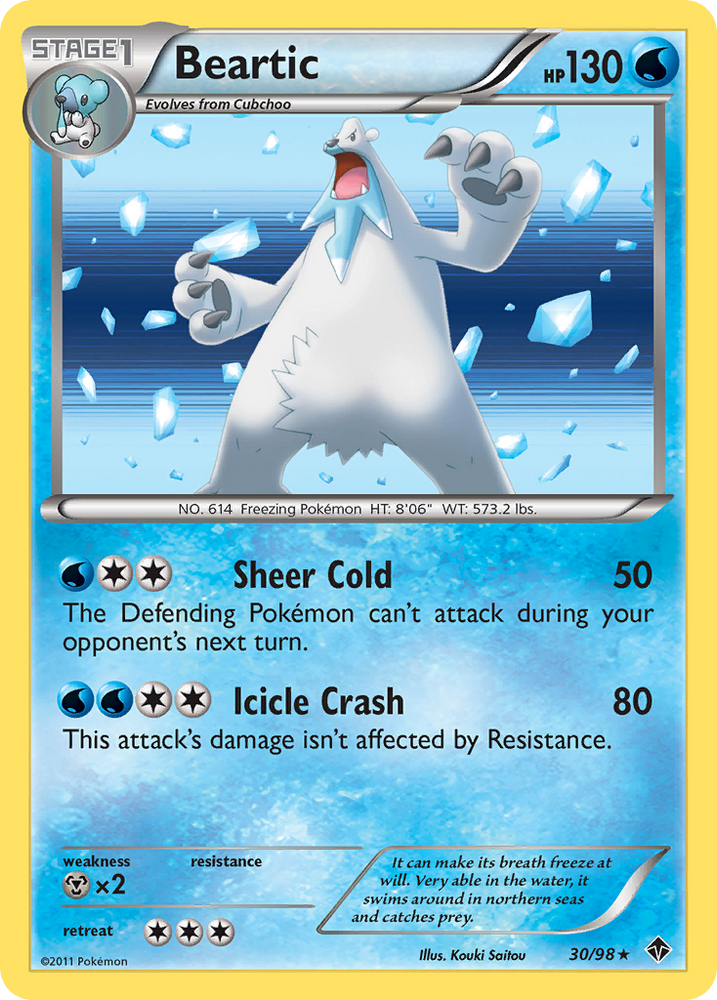 Pokemon | Beartic (30/98) [Black & White: Emerging Powers] | The Nerd Merchant