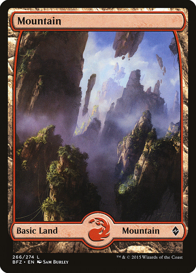 Magic | Mountain (266) (Full Art) [Battle for Zendikar] | The Nerd Merchant