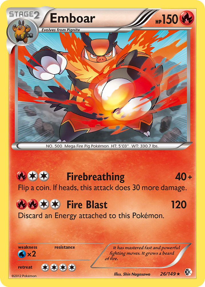 Pokemon | Emboar (26/149) [Black & White: Boundaries Crossed] | The Nerd Merchant