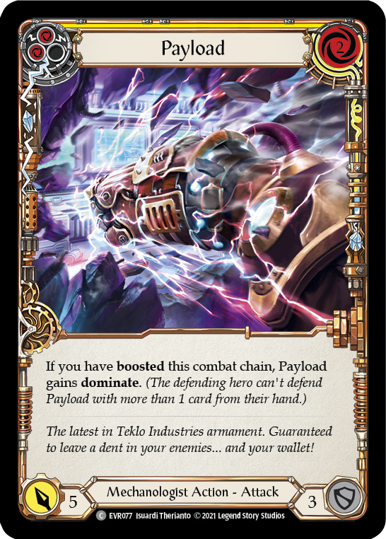 Flesh and Blood TCG | Payload (Yellow) [EVR077] (Everfest)  1st Edition Rainbow Foil | The Nerd Merchant