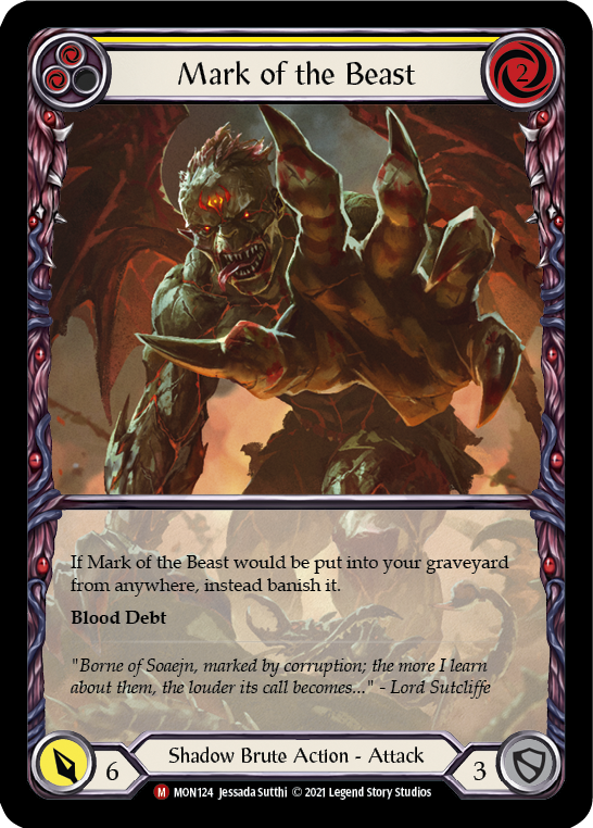 Flesh and Blood TCG | Mark of the Beast (Extended Art) [MON124-EA] (Monarch)  1st Edition Rainbow Foil | The Nerd Merchant