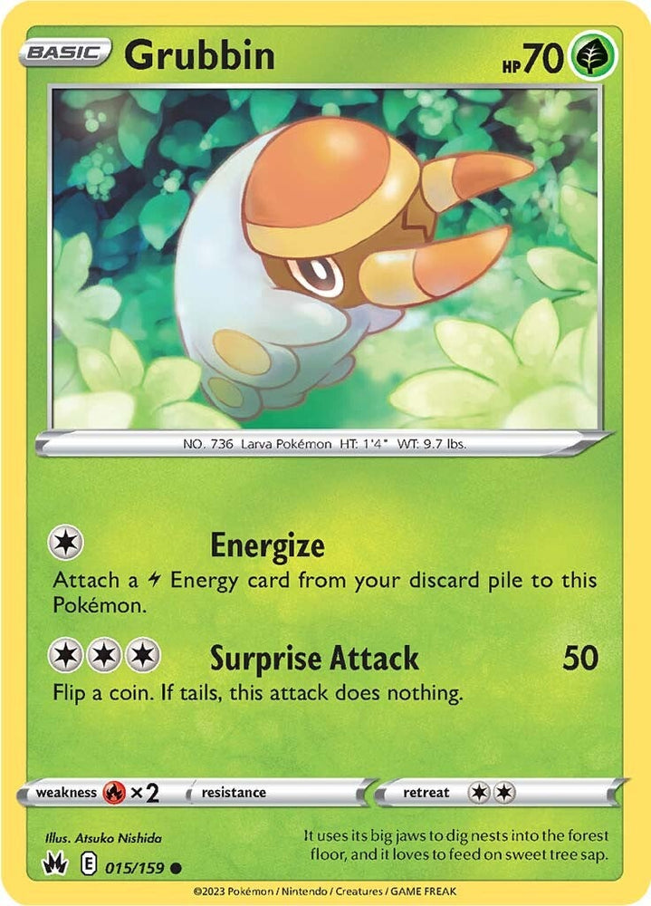 Pokemon | Grubbin (015/159) [Sword & Shield: Crown Zenith] | The Nerd Merchant