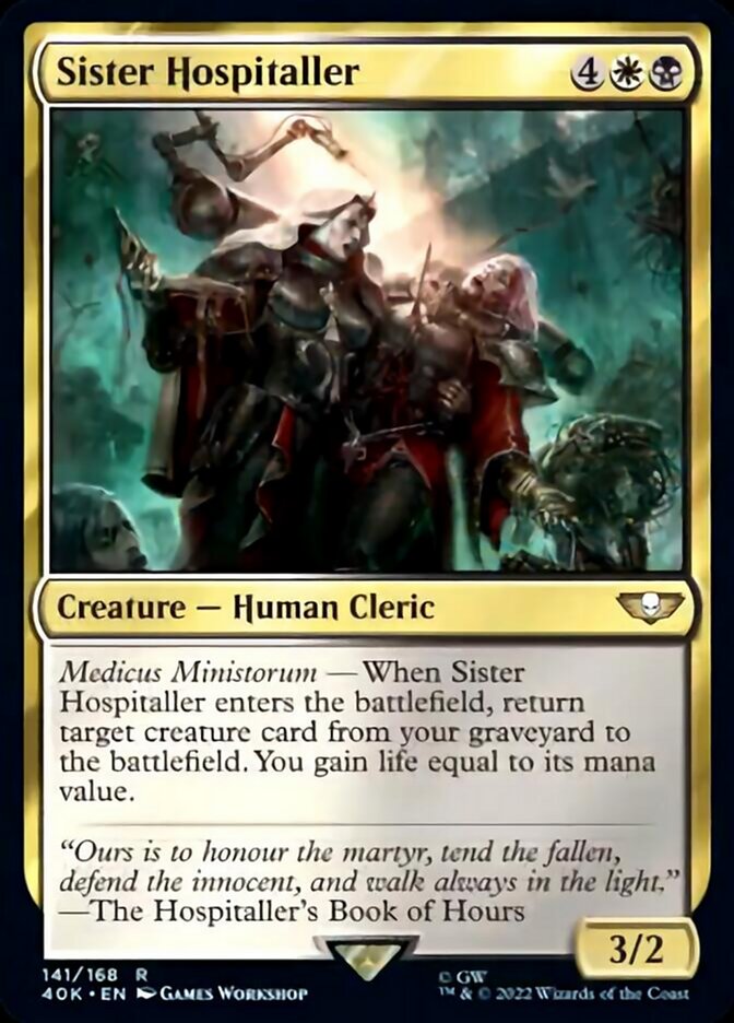Magic | Sister Hospitaller [Warhammer 40,000] | The Nerd Merchant