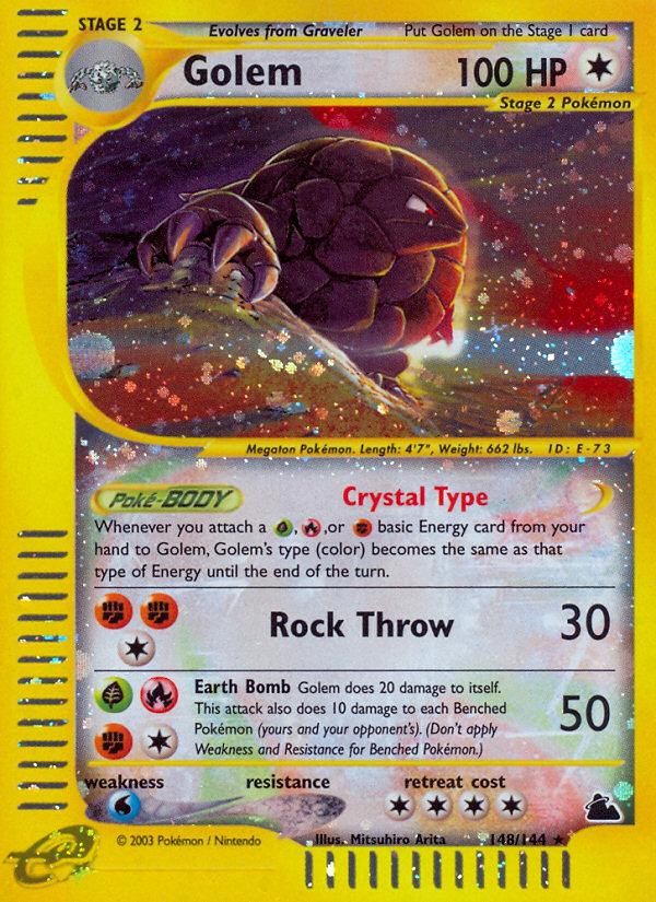 Pokemon | Golem (148/144) [Skyridge] | The Nerd Merchant
