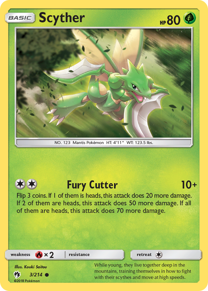 Pokemon | Scyther (3/214) [Sun & Moon: Lost Thunder] | The Nerd Merchant