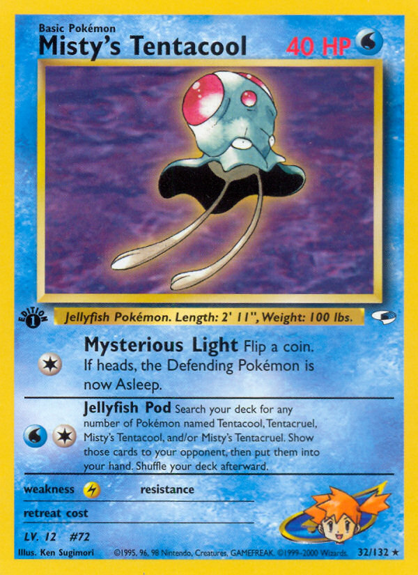 Pokemon | Misty's Tentacool (32/132) [Gym Heroes 1st Edition] | The Nerd Mechant