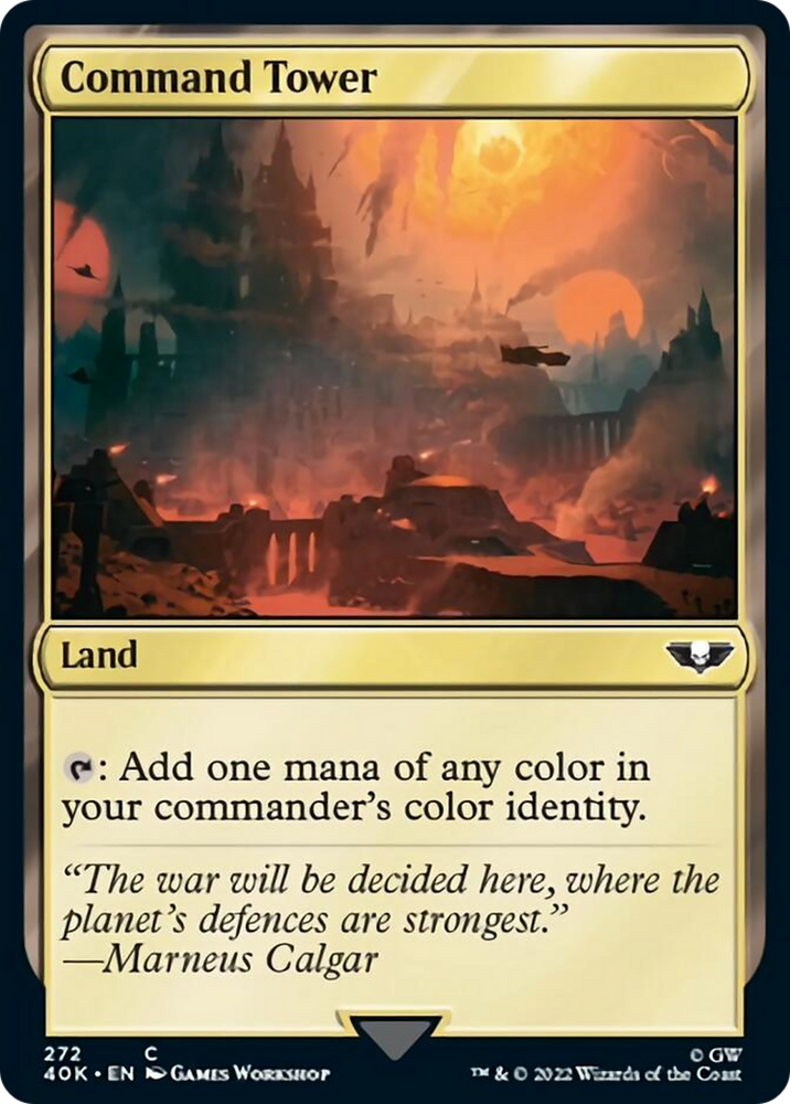Magic | Command Tower (272) (Surge Foil) [Warhammer 40,000] | The Nerd Merchant