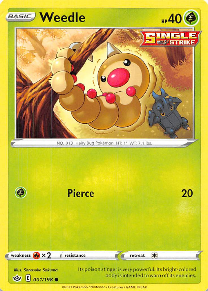 Pokemon | Weedle (001/198) [Sword & Shield: Chilling Reign] | The Nerd Merchant