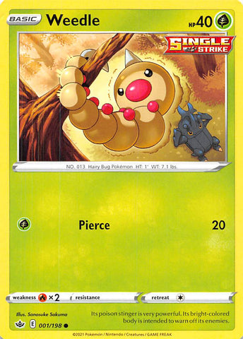 Pokemon | Weedle (001/198) [Sword & Shield: Chilling Reign] | The Nerd Merchant