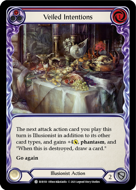 Flesh and Blood TCG | Veiled Intentions (Red) [EVR150] (Everfest)  1st Edition Rainbow Foil | The Nerd Merchant