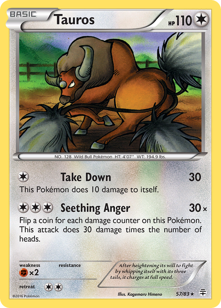 Pokemon | Tauros (57/83) [XY: Generations] | The Nerd Merchant