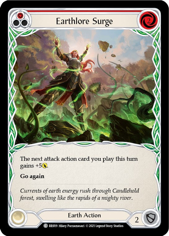 Flesh and Blood TCG | Earthlore Surge (Red) [BRI019] (Tales of Aria Briar Blitz Deck)  1st Edition Normal | The Nerd Merchant