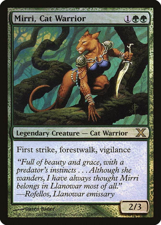 Magic | Mirri, Cat Warrior (Premium Foil) [Tenth Edition] | The Nerd Merchant