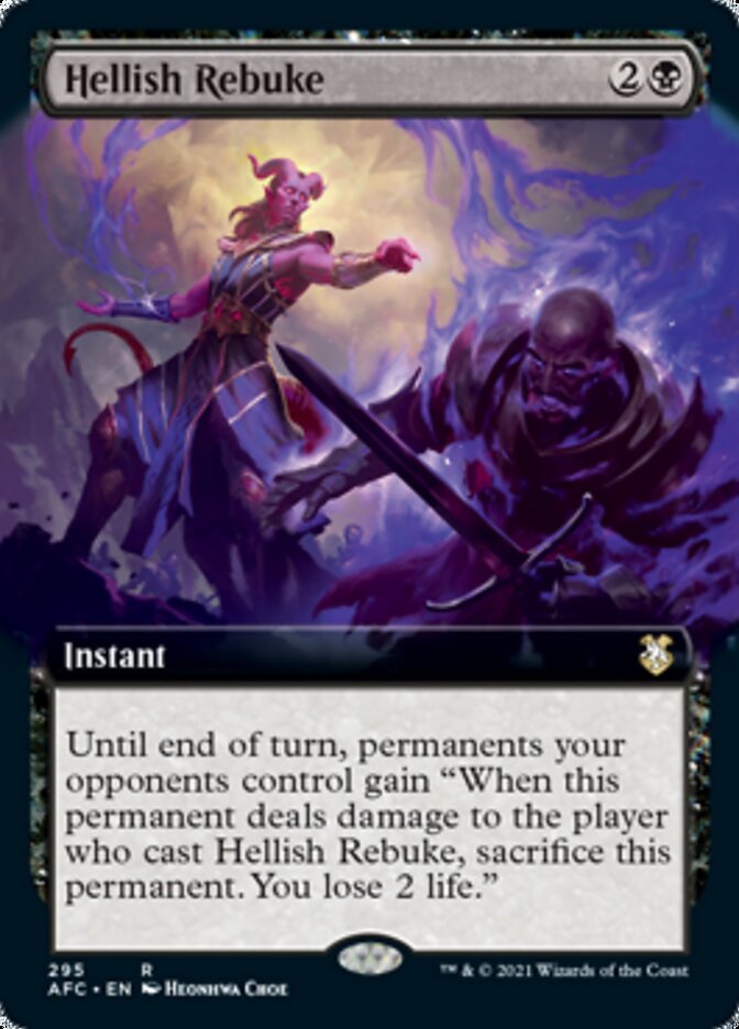 Magic | Hellish Rebuke (Extended Art) [Dungeons & Dragons: Adventures in the Forgotten Realms Commander] | The Nerd Merchant