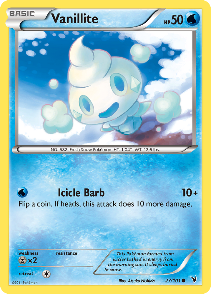 Pokemon | Vanillite (27/101) [Black & White: Noble Victories] | The Nerd Merchant