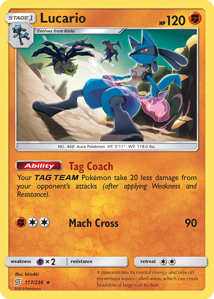 Pokemon | Lucario (117/236) [Sun & Moon: Unified Minds] | The Nerd Merchant