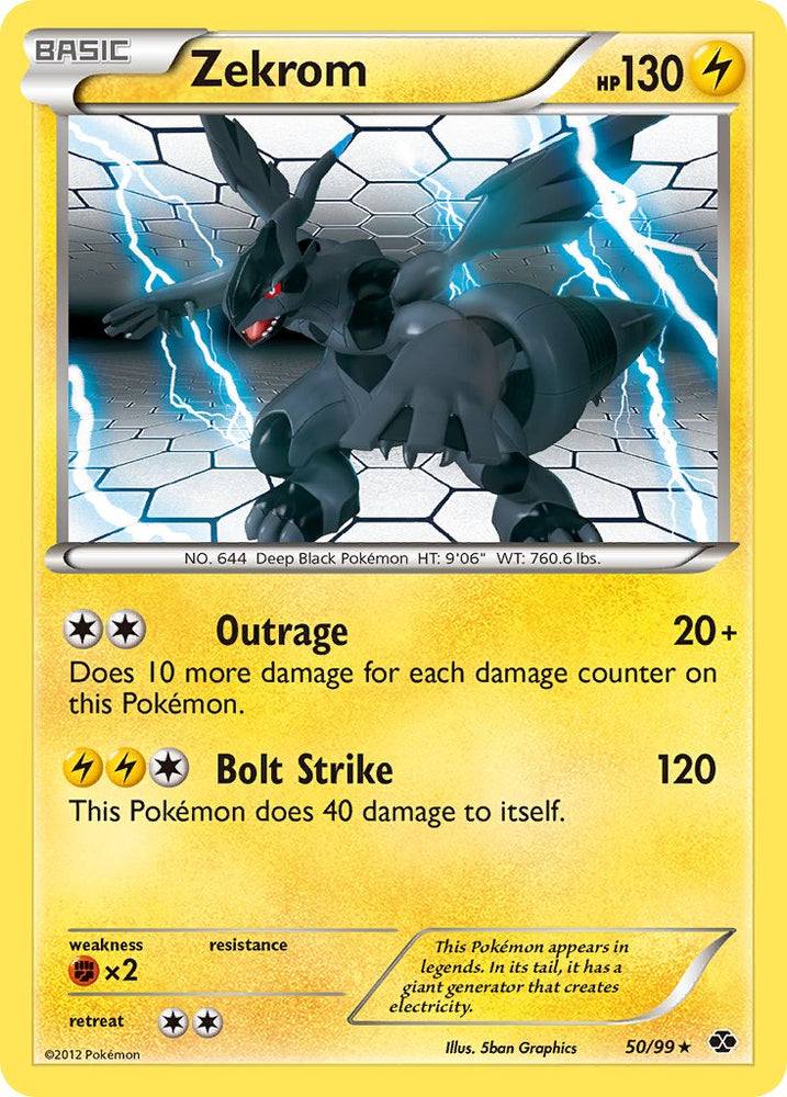 Pokemon | Zekrom (50/99) (Theme Deck Exclusive) [Black & White: Next Destinies] | The Nerd Merchant