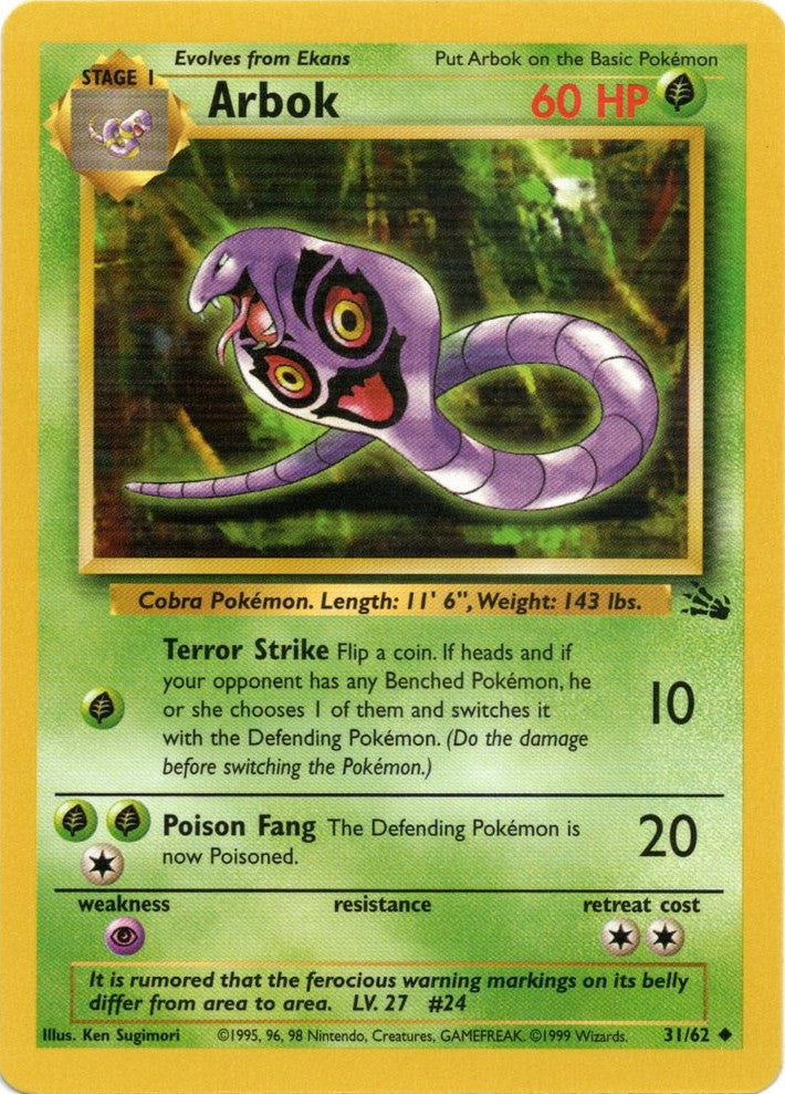 Pokemon | Arbok (31/62) [Fossil Unlimited] | The Nerd Merchant