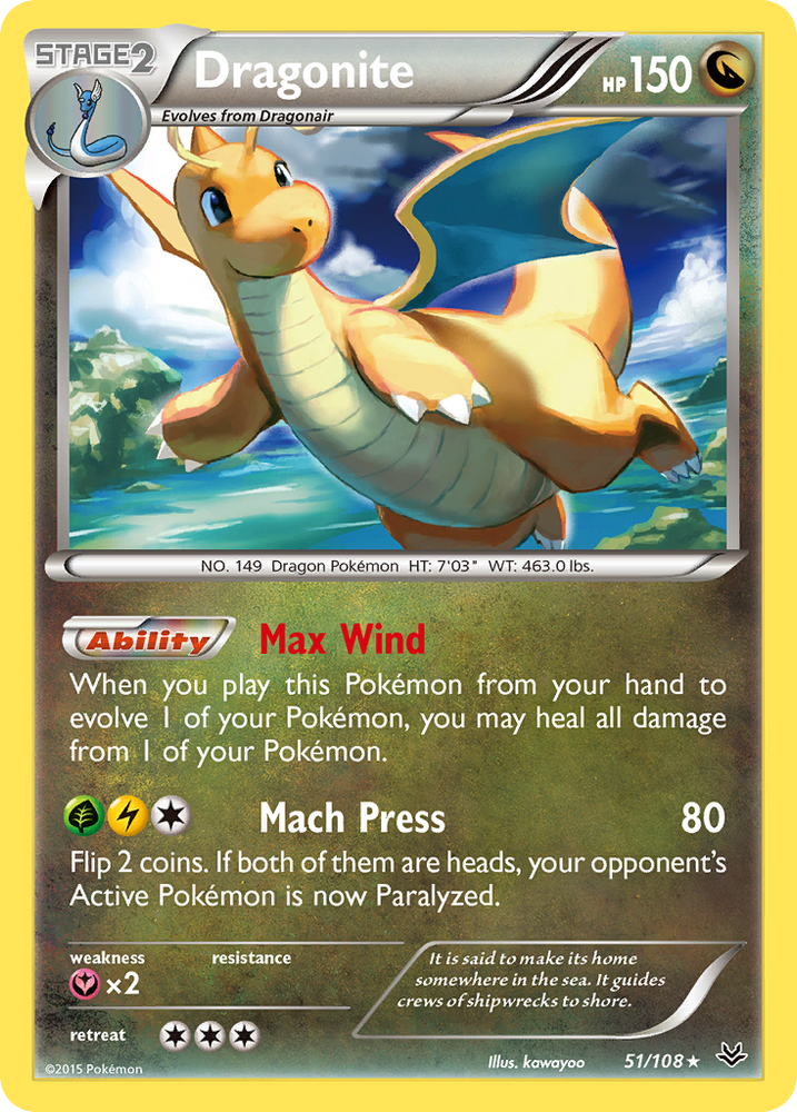 Pokemon | Dragonite (51/108) [XY: Roaring Skies] | The Nerd Merchant