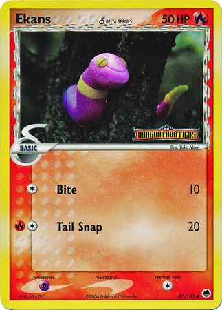 Pokemon | Ekans (47/101) (Delta Species) (Stamped) [EX: Dragon Frontiers] | The Nerd Merchant