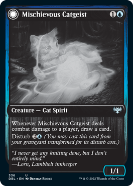 Magic | Mischievous Catgeist // Catlike Curiosity [Innistrad: Double Feature] | The Nerd Merchant