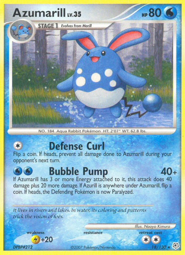 Pokemon | Azumarill (18/130) [Diamond & Pearl: Base Set] | The Nerd Merchant