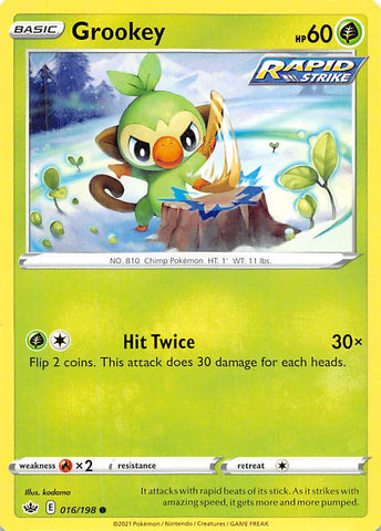 Pokemon | Grookey (016/198) [Sword & Shield: Chilling Reign] | The Nerd Merchant