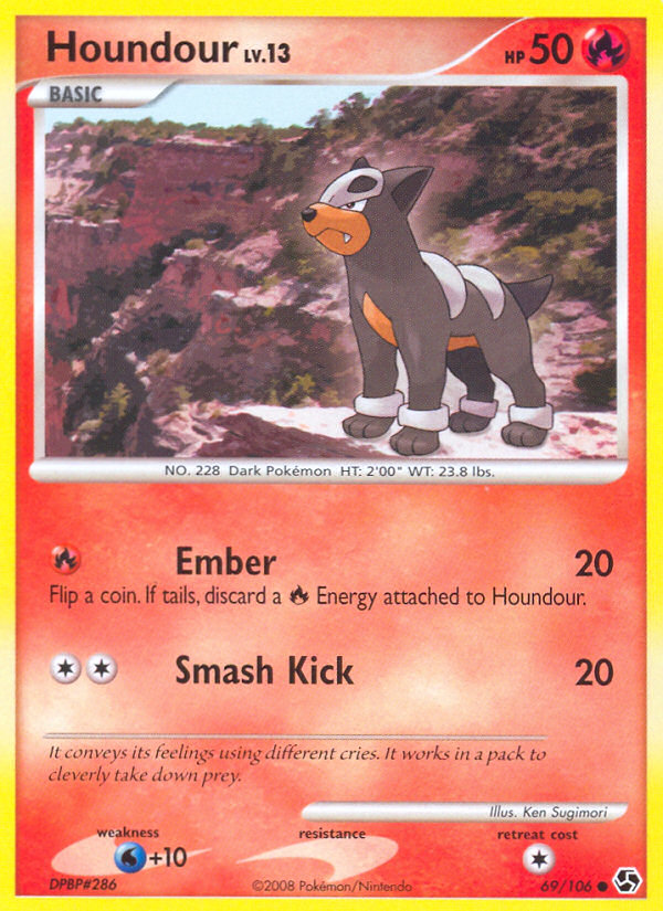 Pokemon | Houndour (69/106) [Diamond & Pearl: Great Encounters] | The Nerd Merchant