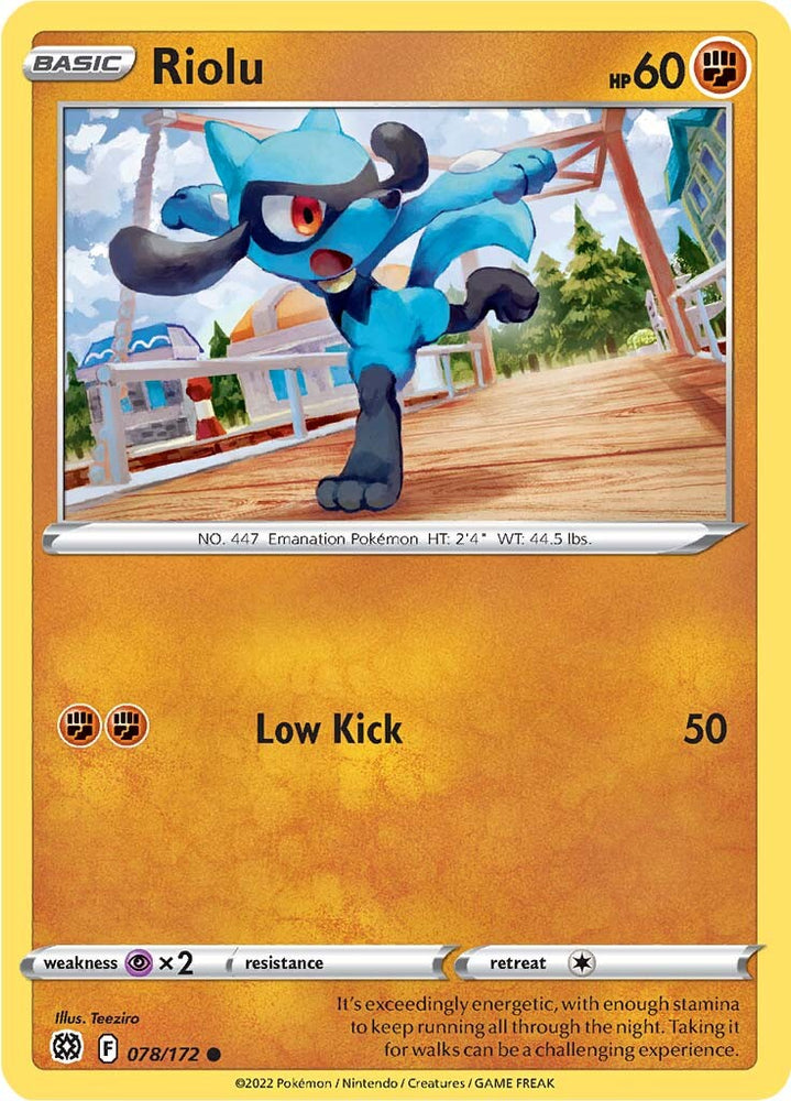 Pokemon | Riolu (078/172) [Sword & Shield: Brilliant Stars] | The Nerd Merchant