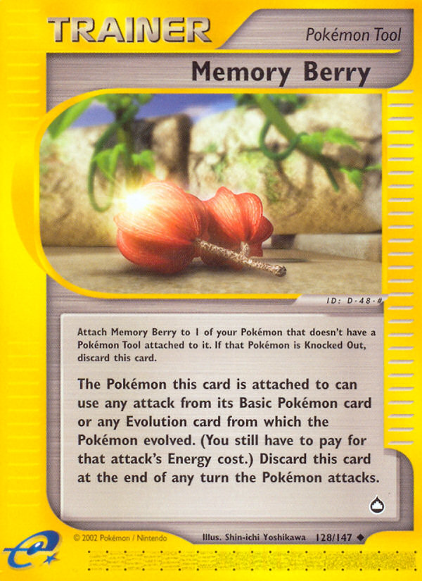 Pokemon | Memory Berry (128/147) [Aquapolis] | The Nerd Merchant