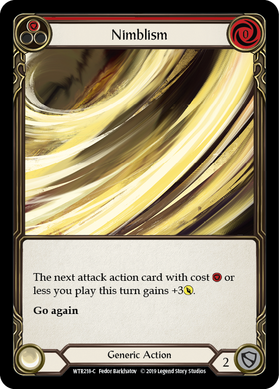 Flesh and Blood TCG | Nimblism (Red) [WTR218-C] (Welcome to Rathe)  Alpha Print Normal | The Nerd Merchant