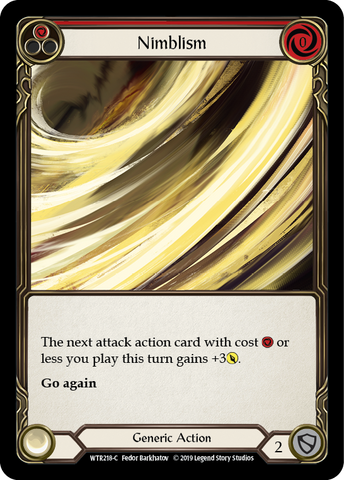Flesh and Blood TCG | Nimblism (Red) [WTR218-C] (Welcome to Rathe)  Alpha Print Normal | The Nerd Merchant