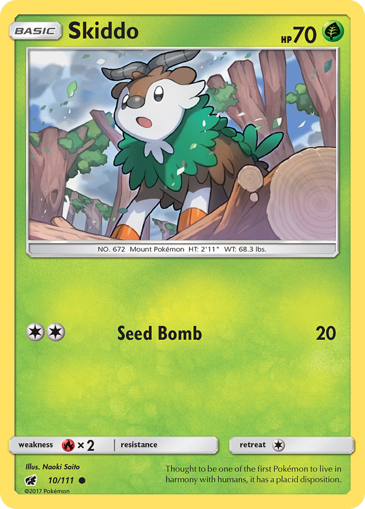 Pokemon | Skiddo (10/111) [Sun & Moon: Crimson Invasion] | The Nerd Merchant