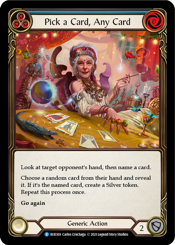 Flesh and Blood TCG | Pick a Card, Any Card (Blue) [EVR169] (Everfest)  1st Edition Rainbow Foil | The Nerd Merchant