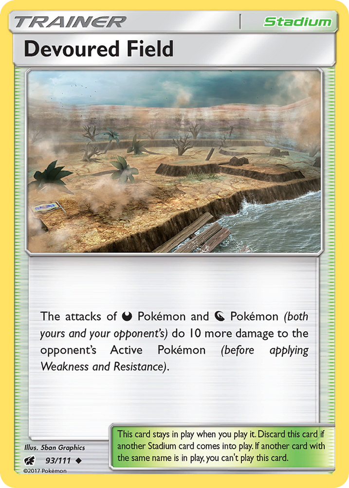 Pokemon | Devoured Field (93/111) [Sun & Moon: Crimson Invasion] | The Nerd Merchant