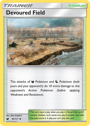 Pokemon | Devoured Field (93/111) [Sun & Moon: Crimson Invasion] | The Nerd Merchant