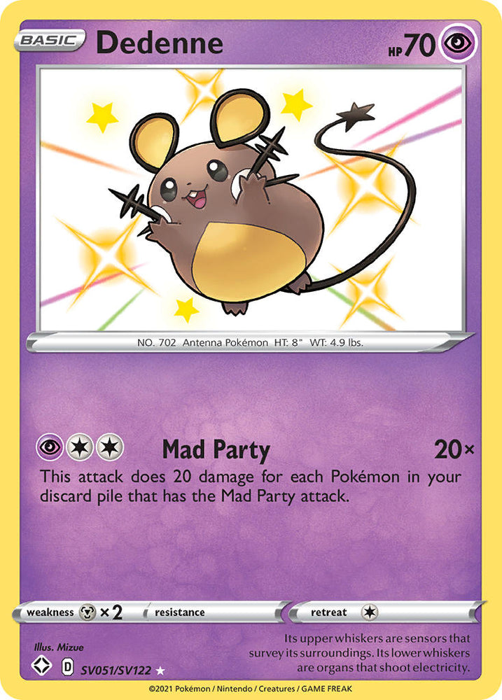 Pokemon | Dedenne (SV051/SV122) [Sword & Shield: Shining Fates] | The Nerd Merchant