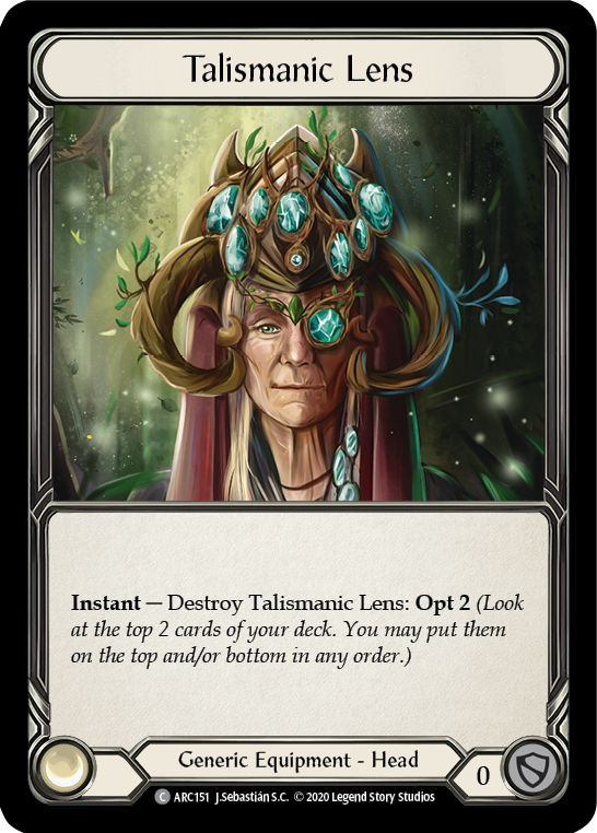 Flesh and Blood TCG | Talismanic Lens [U-ARC151] (Arcane Rising Unlimited)  Unlimited Rainbow Foil | The Nerd Merchant