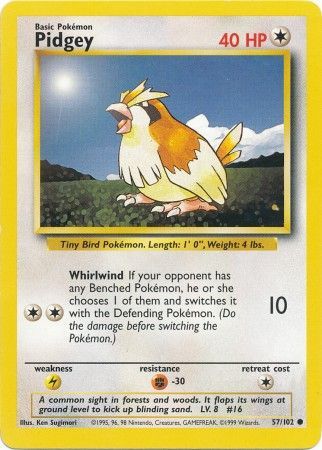 Pokemon | Pidgey (57/102) [Base Set Unlimited] | The Nerd Merchant