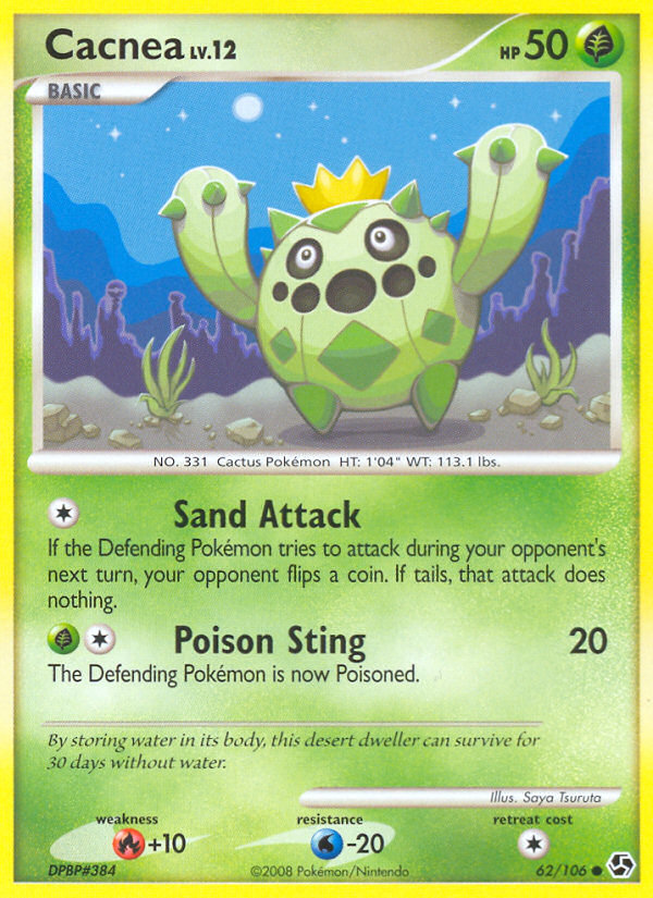 Pokemon | Cacnea (62/106) [Diamond & Pearl: Great Encounters] | The Nerd Merchant
