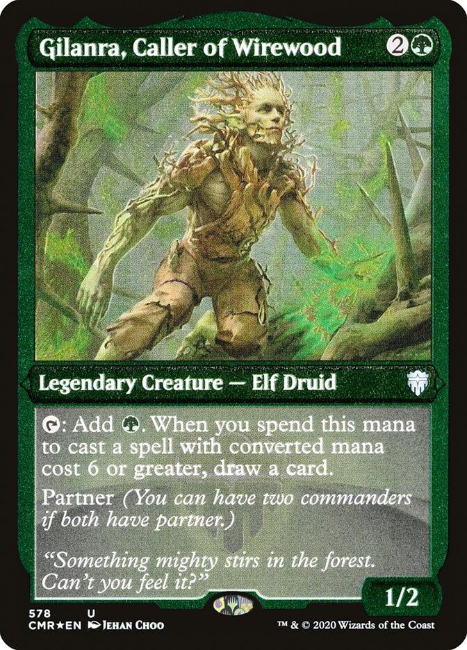 Magic | Gilanra, Caller of Wirewood (Etched) [Commander Legends] | The Nerd Merchant
