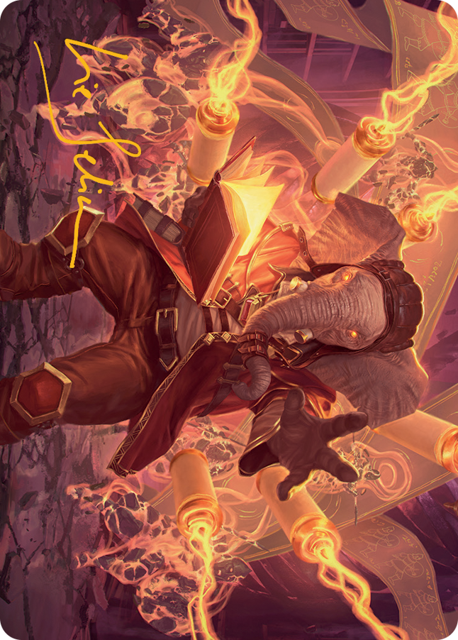 Magic | Quintorius, Loremaster Art Card (52) (Gold-Stamped Signature) [March of the Machine Art Series] | The Nerd Merchant