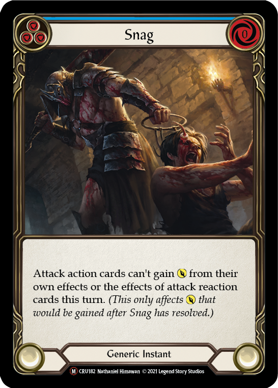 Flesh and Blood TCG | Snag [U-CRU182] (Crucible of War Unlimited)  Unlimited Normal | The Nerd Merchant