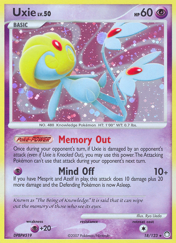 Pokemon | Uxie (18/123) [Diamond & Pearl: Mysterious Treasures] | The Nerd Merchant
