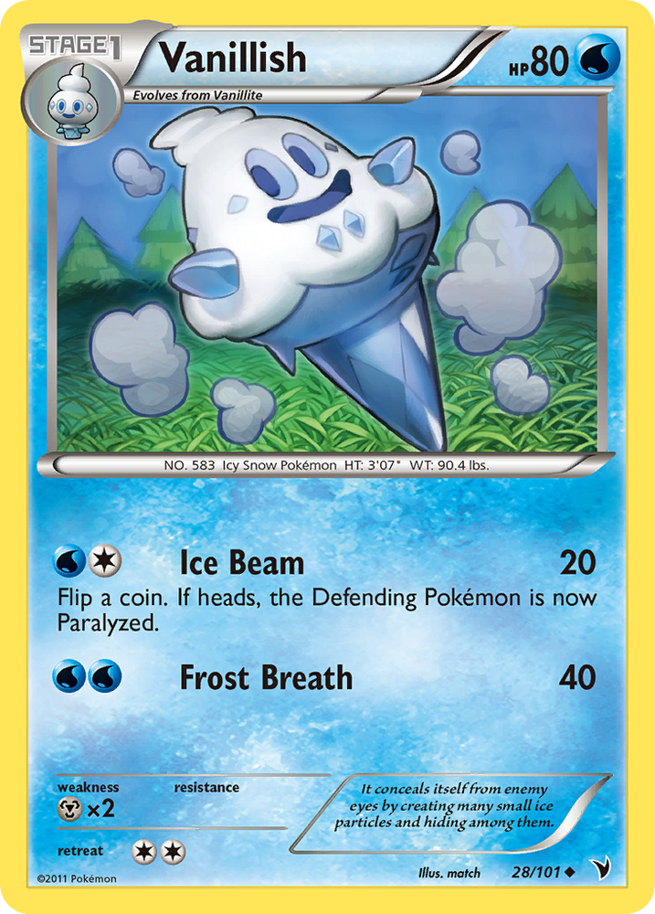 Pokemon | Vanillish (28/101) [Black & White: Noble Victories] | The Nerd Merchant