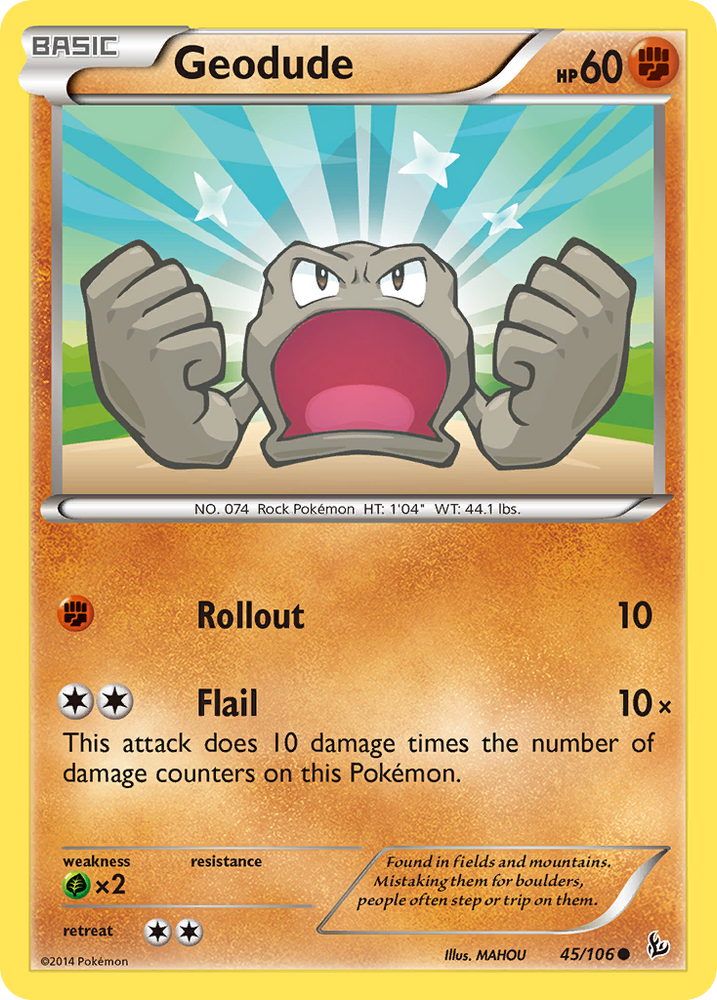 Pokemon | Geodude (45/106) [XY: Flashfire] | The Nerd Merchant