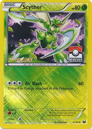 Pokemon | Scyther (4/108) (League Promo 1st Place) [Black & White: Dark Explorers] | The Nerd Merchant