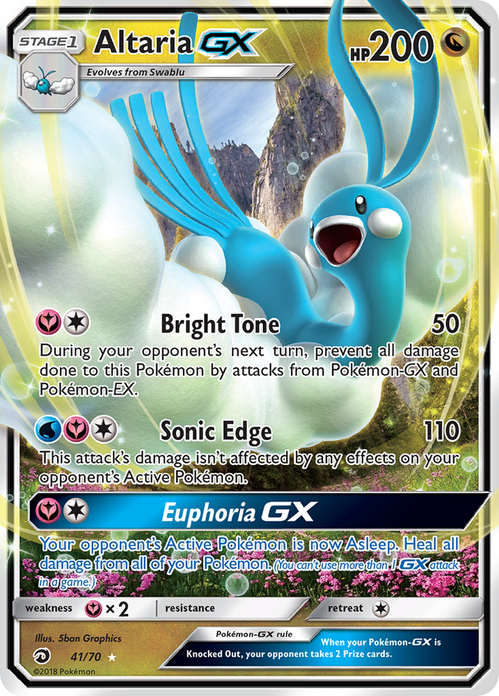 Pokemon | Altaria GX (41/70) [Sun & Moon: Dragon Majesty] | The Nerd Merchant