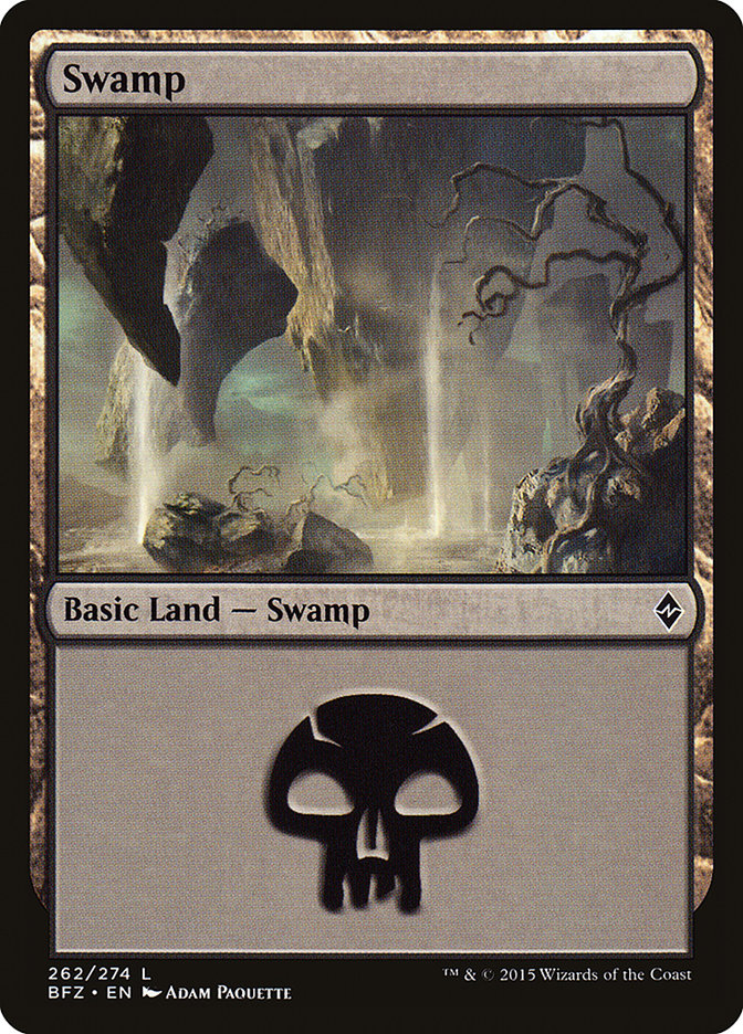 Magic | Swamp (262) [Battle for Zendikar] | The Nerd Merchant