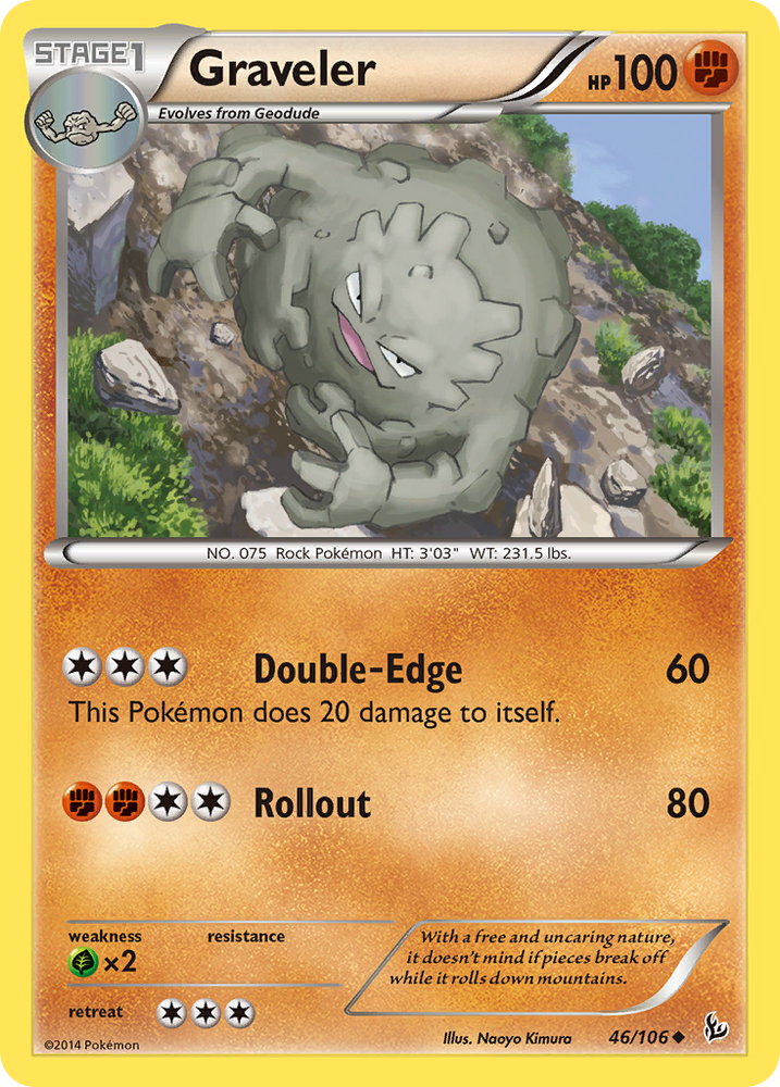 Pokemon | Graveler (46/106) [XY: Flashfire] | The Nerd Merchant